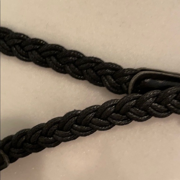 Braided Skinny Black Belt - Picture 3 of 7